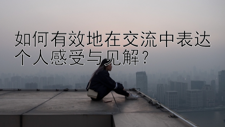 如何有效地在交流中表达个人感受与见解？