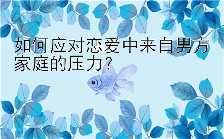 如何应对恋爱中来自男方家庭的压力？