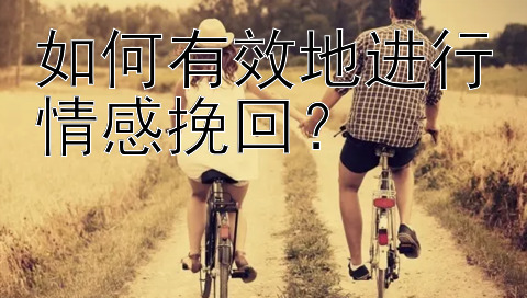 如何有效地进行情感挽回？