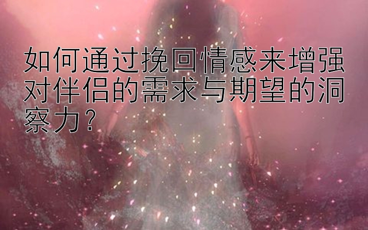 如何通过挽回情感来增强对伴侣的需求与期望的洞察力？