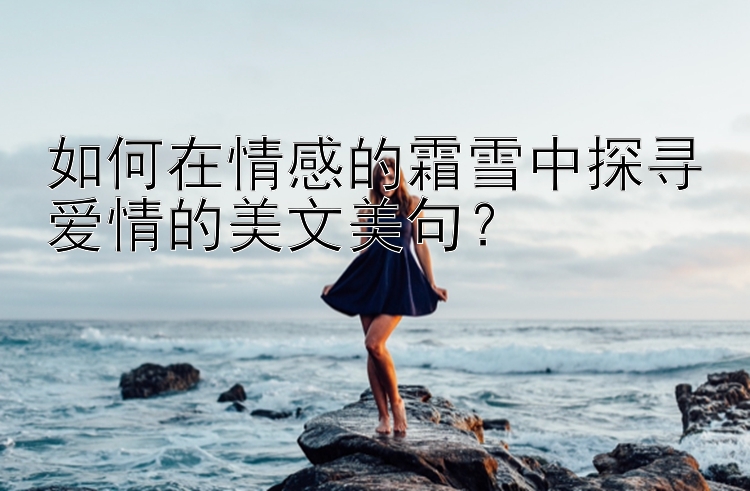 如何在情感的霜雪中探寻爱情的美文美句？